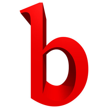 High resolution 3D red font isolated on white background