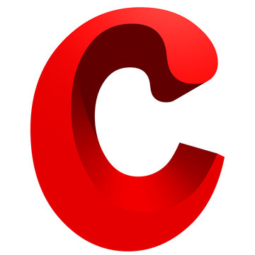 High resolution 3D red font isolated on white background