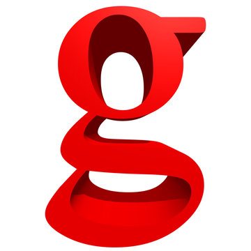 High resolution 3D red font isolated on white background