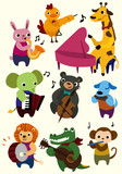 Fototapeta Pokój dzieciecy - cartoon music animal icon