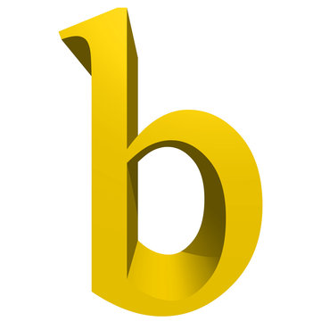 High resolution 3D yellow font isolated on white background
