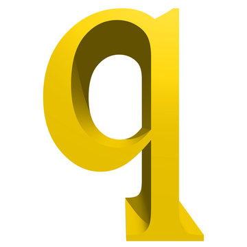 High resolution 3D yellow font isolated on white background