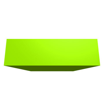 High resolution 3D green symbol isolated on white background