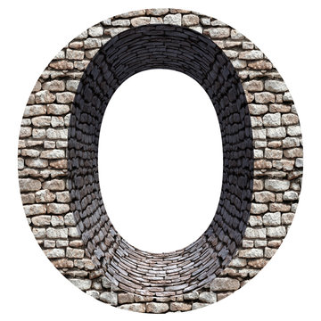 High resolution stone font isolated on white background