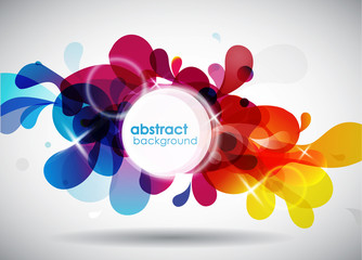 Wall Mural - abstract colored background with circles.
