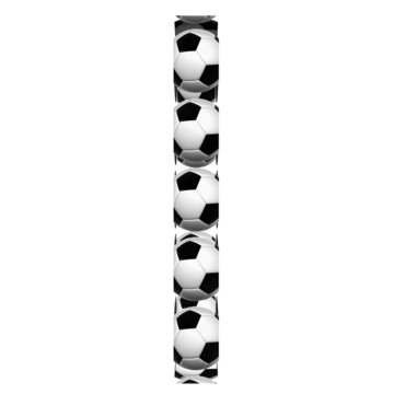 High resolution conceptual font made of soccer balls isolated
