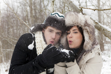 Poster - liebe im schnee