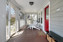 Porch With Red Door