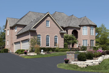 Wall Mural - Luxury brick home with arched entry