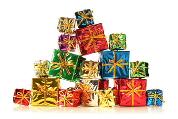 Wall Mural - Stack of shiny presents