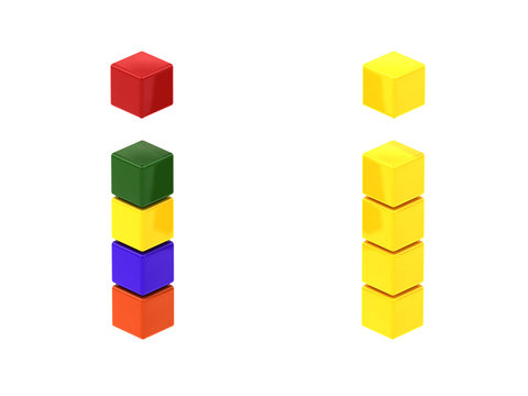 cube toy font color