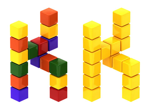 cube toy font color