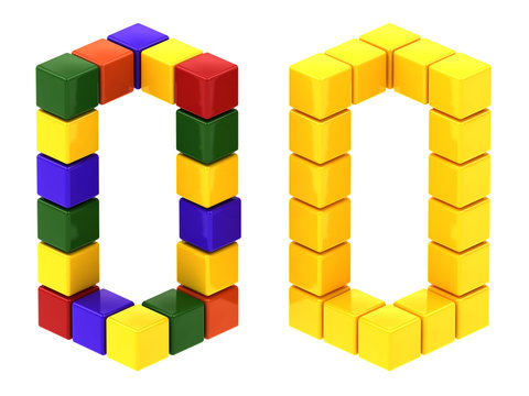 cube toy font color