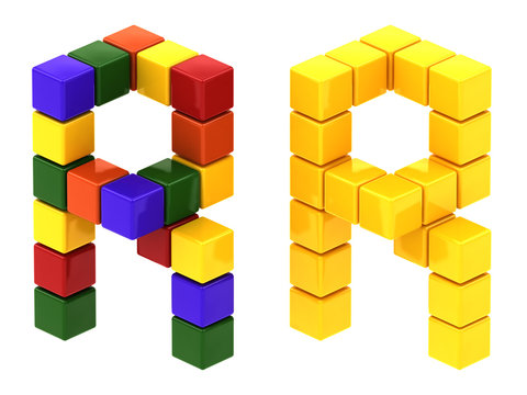 cube toy font color