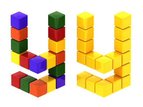 cube toy font color