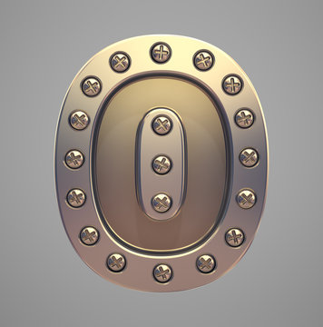 Metal font screw rivet