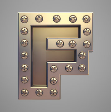 Metal font screw rivet