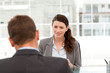 © WavebreakMediaMicro - Attractive female manager during a interview with a businessman