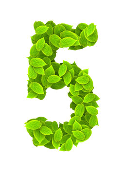Green leaves font