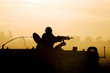 Silhouette Army Soldier Sunset