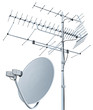 Antenna tv e antenna parabolica