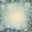 Abstract winter background with snowflakes and place for text