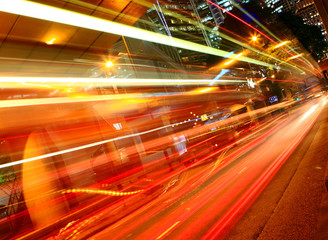 Wall Mural - highway light trails