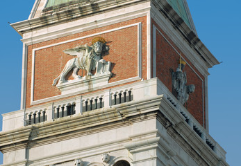 Venice: Saint Mark bell tower detail