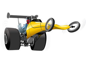 Vector cartoon dragster