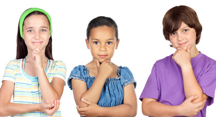 Poster - Three pensive children