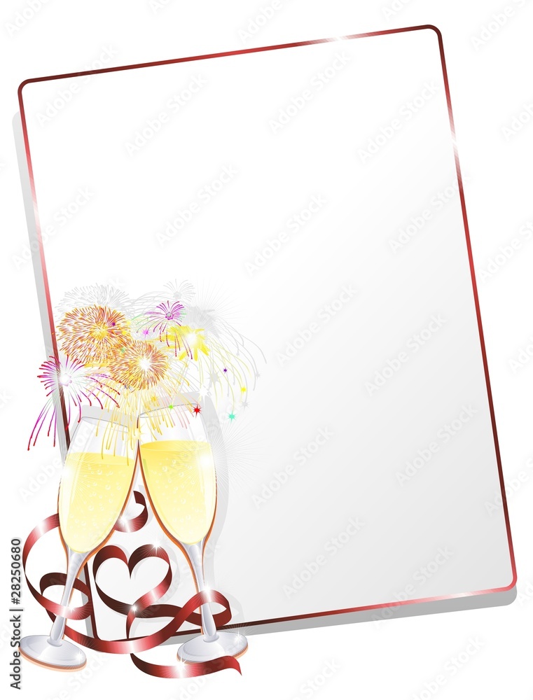 Bicchieri Di Champagne Menu Champagne Party Vector Poster Posters Bluedarkart