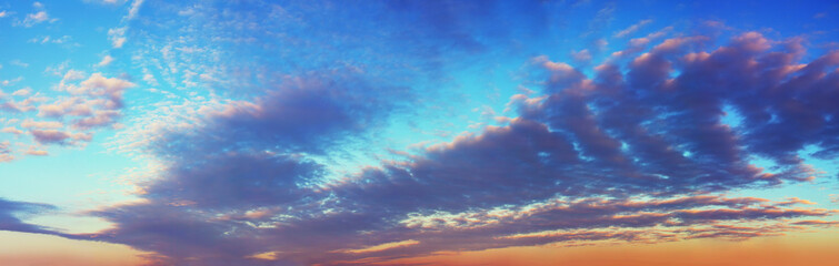 Wall Mural - panoramic view of sunset