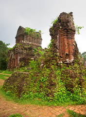 Ancient Hindu temples in My Son near Hoi An. Vietnam