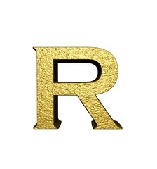 3d gold letter