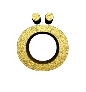 3d gold letter