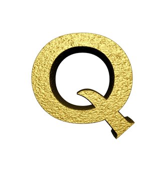 3d gold letter
