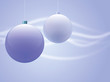 xmas balls on blue wave background