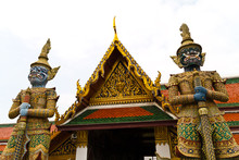 The Temple Wat Phra Kaeo In The Grand Palace Area, One Of The Ma