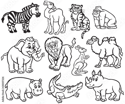 Mammals Clipart Black And White