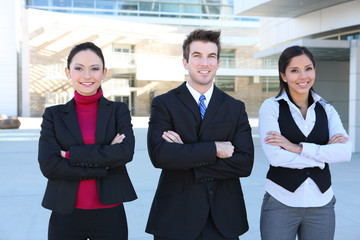 Poster - Man and Woman Business Team