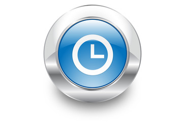 Metal Bubble button icon Clock