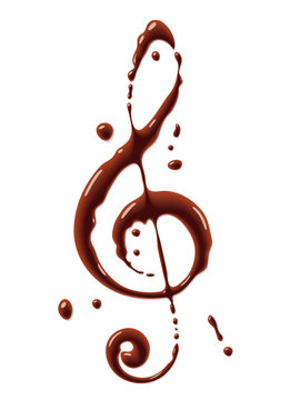 Vector chocolate clef symbol