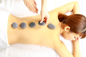 Wall Mural - hot stone massage