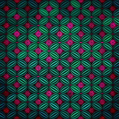 Poster - Floral glowing pattern