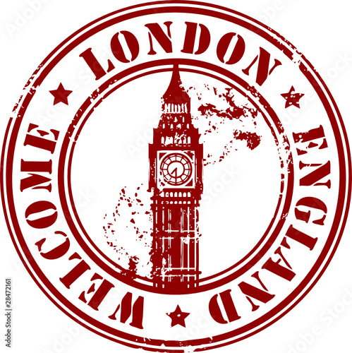 Naklejka na meble Grunge stamp with London, England, Welcome inside