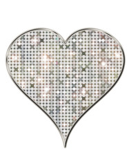 Wall Mural - Coeur strass et paillettes