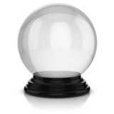 Fototapeta  - empty crystal ball isolated over white background