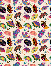 Seamless Umbrellas Pattern