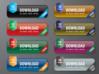 Wall Mural - internet button set