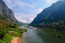 Nong Khiaw River, Northern Of Laos